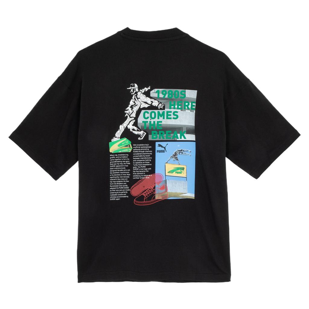 Puma Camiseta Respirável Confortável Manga Curta Masculina Tops Preto 620226-01