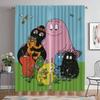 Anti-mosquito Curtains for Camera Les Barbapapa Home Interior Curtains 2 Pieces Living Room Curtain Partition Tulle for Bedroom