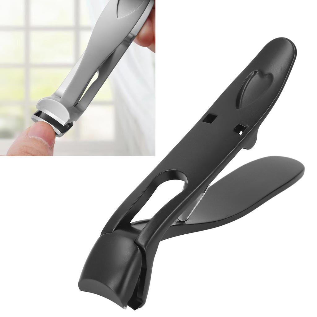 Angled Head Nail Clipper Wide Jaw Opening Fingernail Clipper Ergonomic Toenail Trimmer With Nail File for Seniors Thick Nails Large