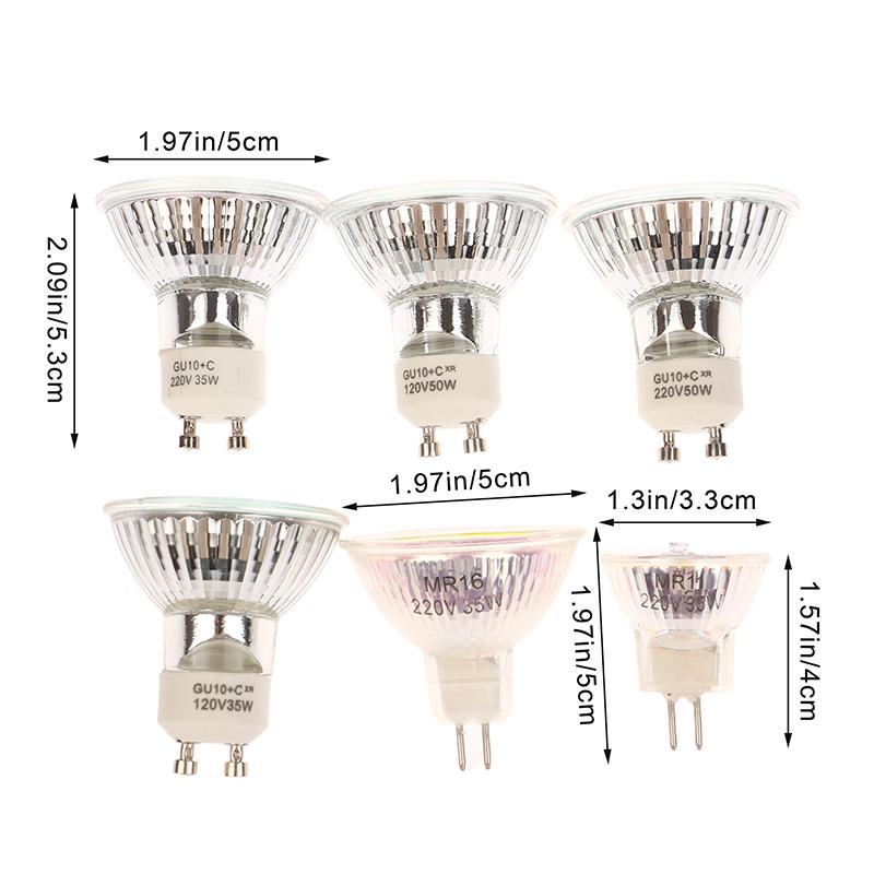 Gu10 Mr11 Mr16 Halogen Reflector Cupă Lumină Sticlă Groasă Halogen Tungsten Spot Lampă Cupă 120V 220V 35W 50W Bulă