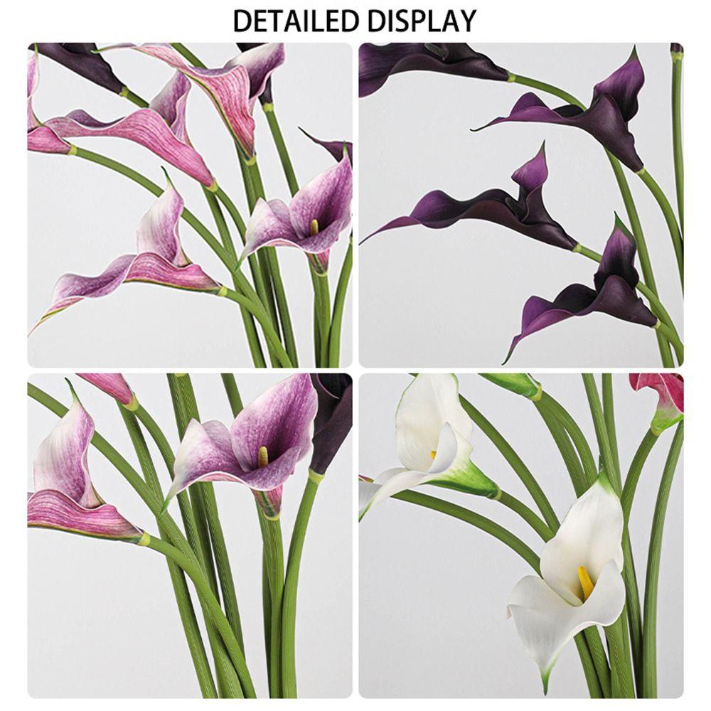 Real Touch Simulation Calla Lily EVA Faux Flower New Floral Arrangement  Home Decoration