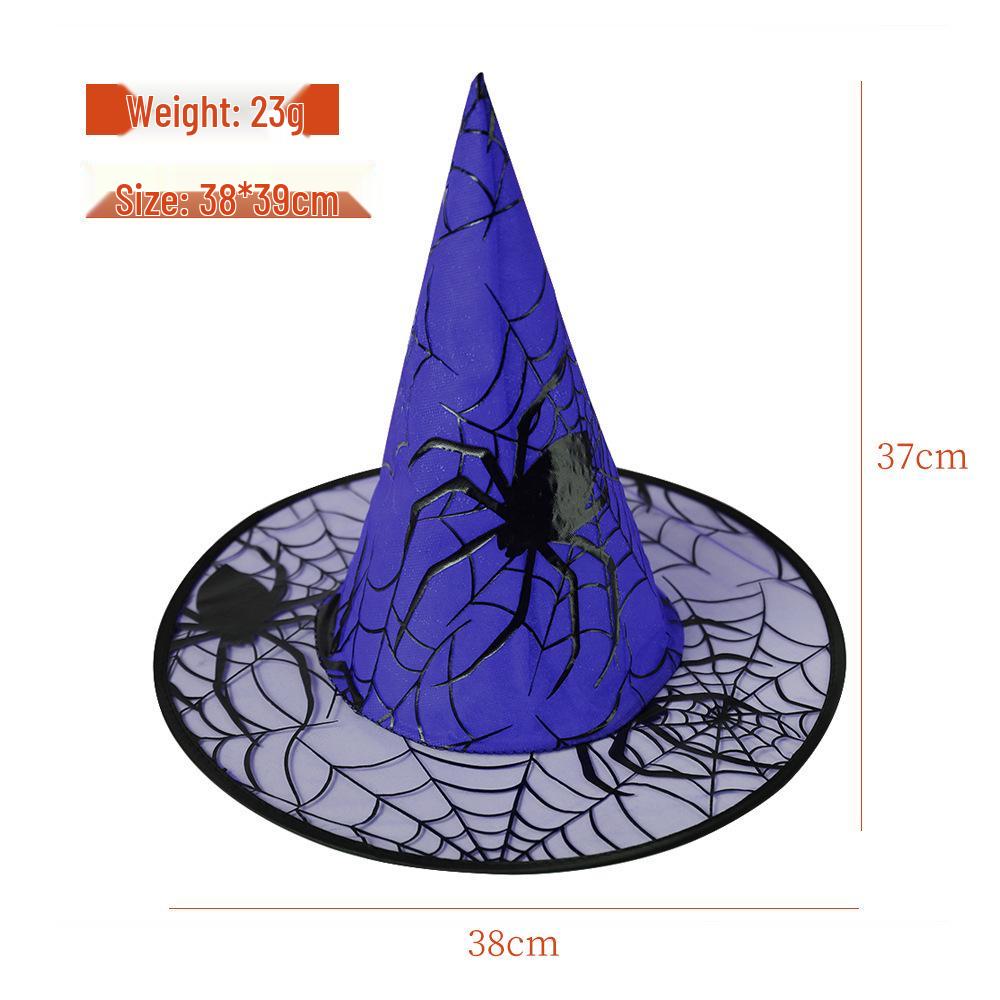 Halloween Witch Hat Costume for Kids and Adults - Mesh Wizard Hat