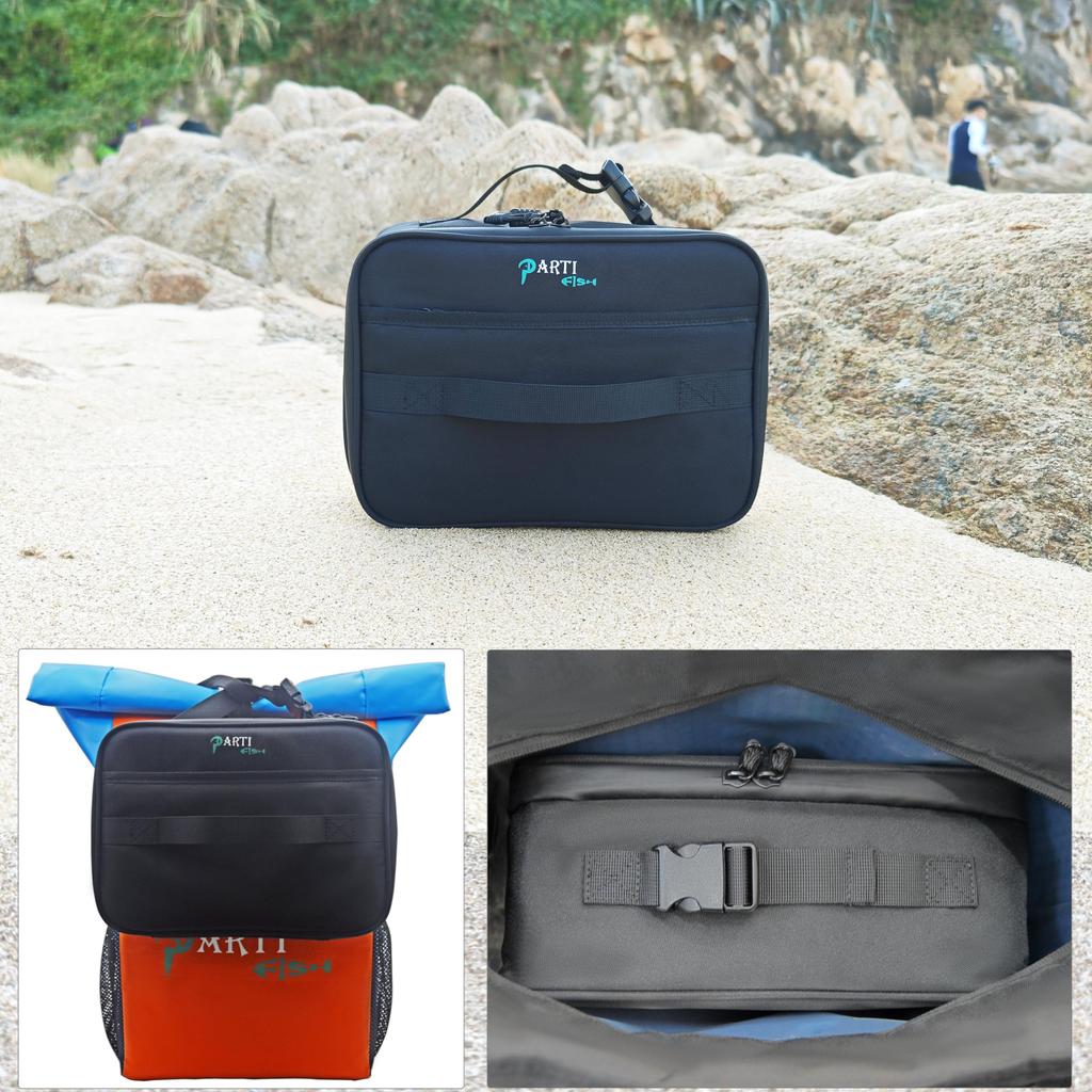 PARTI FISH Small Cooler Bag, 6L Capacity, Compact, Strong Cooling Power, 5-Layer Insulation, Long-Lasting Cooling, Two Handles, Stylish, Foldable,