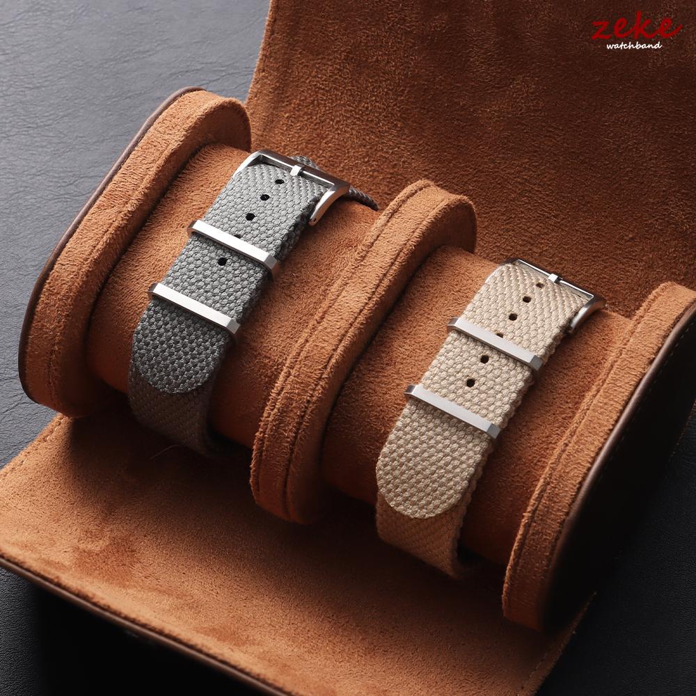 20mm 22mm Geripptes Nylon-Uhrenarmband Bequeme Armbänder Schlaufe Militärisch Waschbares Armband für Herren Uhrenarmbänder Uhrenzubehör