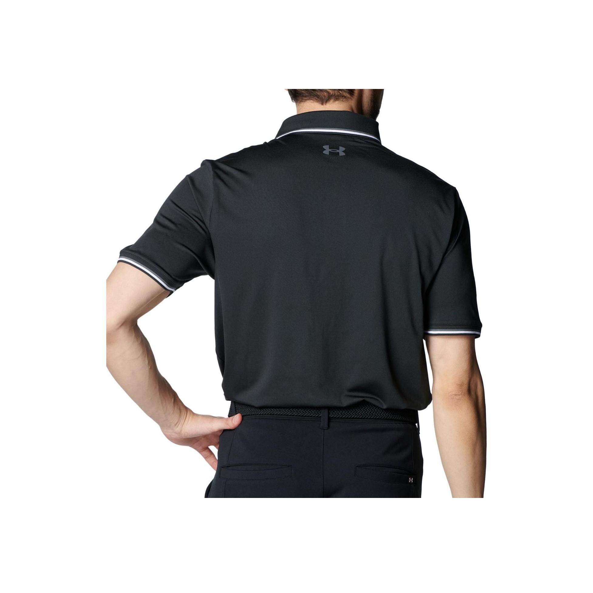 Under Armour SS25 Playoffs 3.0 Comfortable Classic Fashion Versatile Solid Color Brand Logo Short Sleeve Polo Shirt Men tops Black 1388156-001 S