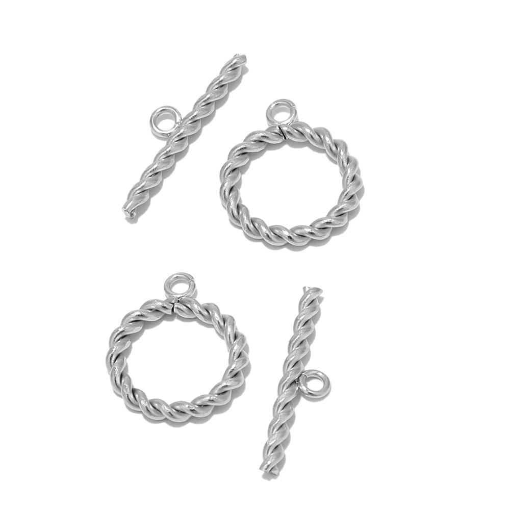 

5 Sets Stainless Steel Gold Color Twist OT Toggle Clasp DIY Jewelry Making Necklace Hooks Bracelets Connectors Findings Supplies