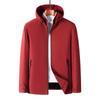 Young Men's Spring and Autumn Hooded Casual Jacket Solid Color Thin Jacket Fashion Trend Loose Jacket New Style for Men