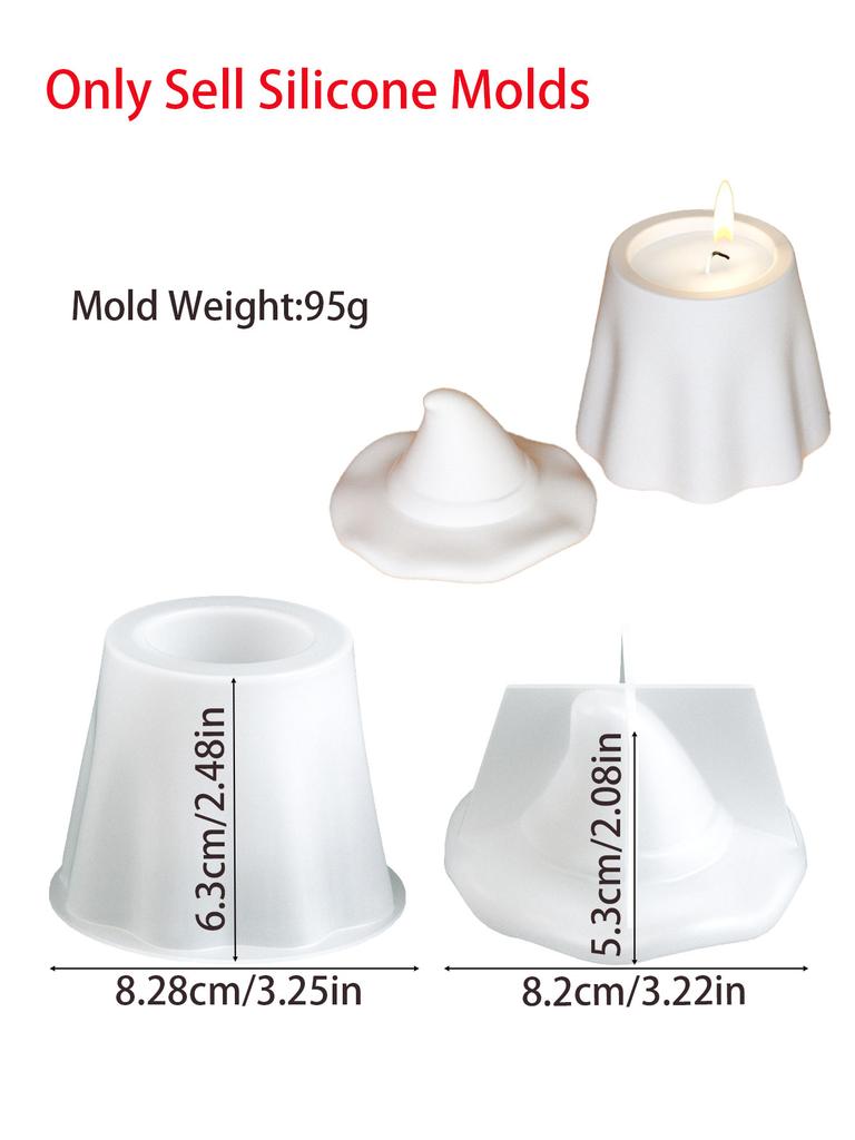 DIY Ghost Candle Jar Silicone Mold Halloween Creative Storage Jar Concrete Mould Handmade Gypsum Crafts Casting Molds Home Decor