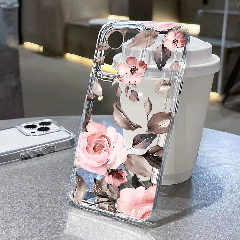 Silicone Flower Phone Case For  Redmi Note 13 Pro 5G 12 11 10 9 8 13C 12C 11A 10C 9C 9A 11s 10s 9s A1 A2 8T Funda Cover
