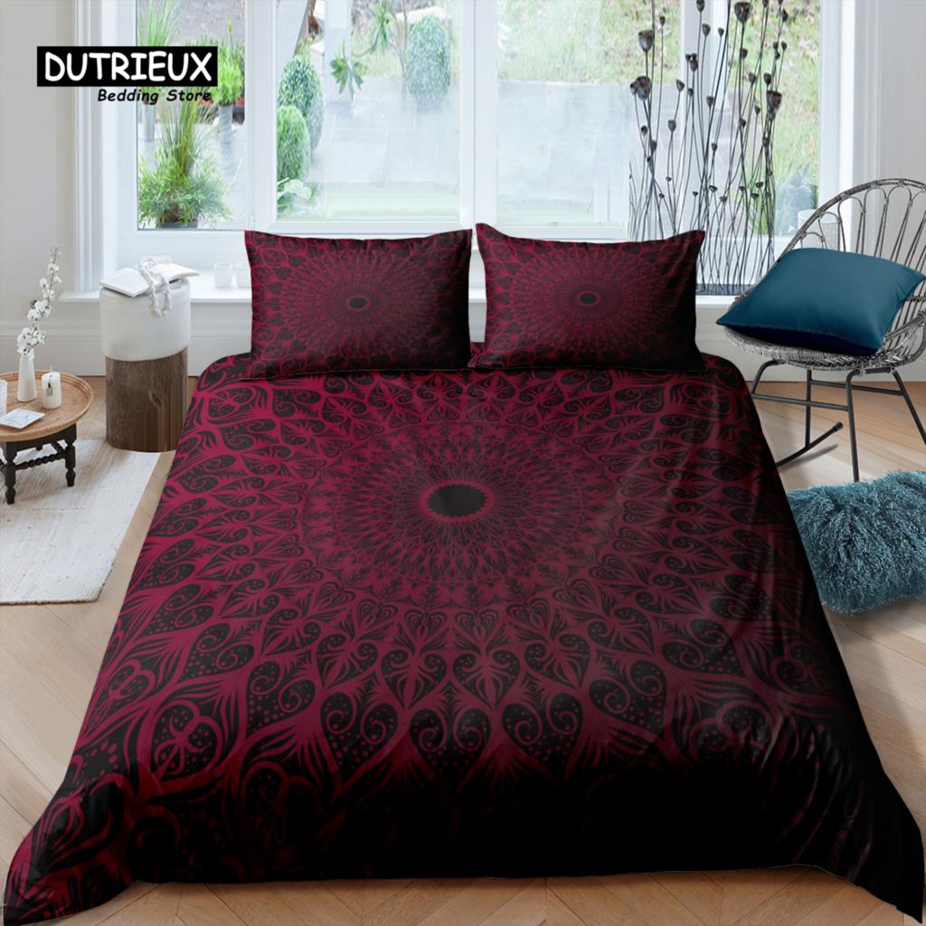 Home Living Luxury 3D Blue Mandala Bedding Set Duvet Cover Set Pillowcase Kids Bedding Set Queen and King EU/US/AU/UK Size