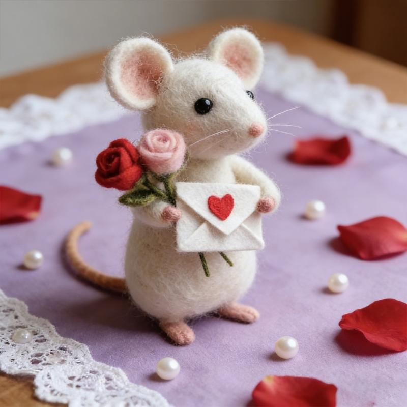 Easy To Make Wool Fabric Animal Art Balloon Shape Featuring Heart Suitable For Children And Adults