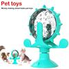 360° Rotating Windmill Cat Dog Pet Toy Food Treat Snak Dispenser Feeder X0M3