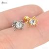 1Pc 1.2x6/8mm G23 Titanium Base Stainless Steel Studs Lip Labret Piercing Nose Helix Piercing Conch Tragus Earrings Flat End