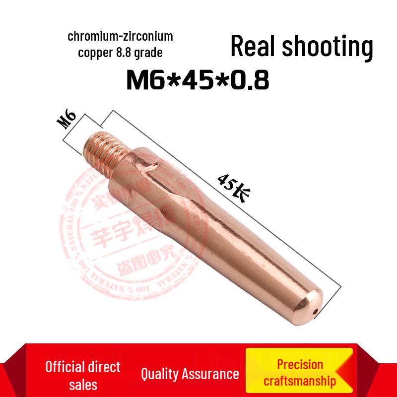 MIG Welder Contact Tip for Gas Shielded CO2 Gun - 0.8/1.0/1.2 Feed Wire