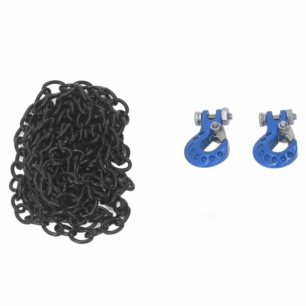 RC Car Tow Hook Trailer Chain Set for SCX10/D90/D110/TF2/TRX4 1/10 RC Crawler Truck