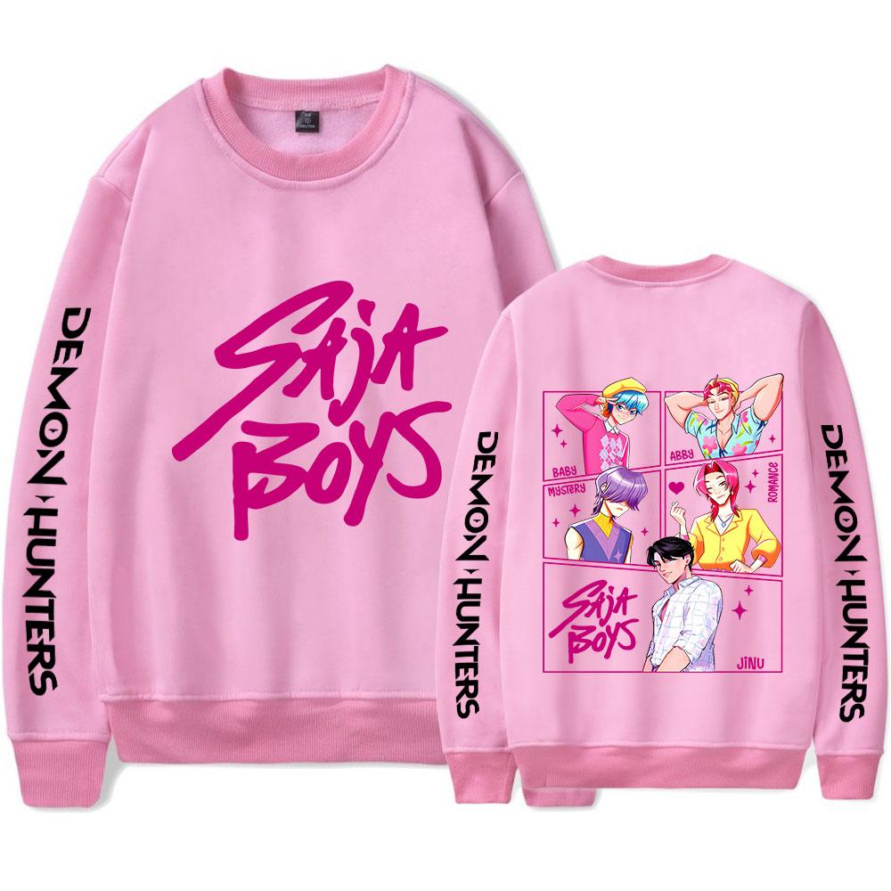 KPop Demon Hunters Saja Boys Merch 2025 Κινούμενα Σχέδια Ταινία Crewneck Μακρυμάνικη Streetwear Ανδρικά Γυναικεία Πουλόβερ Φούτερ