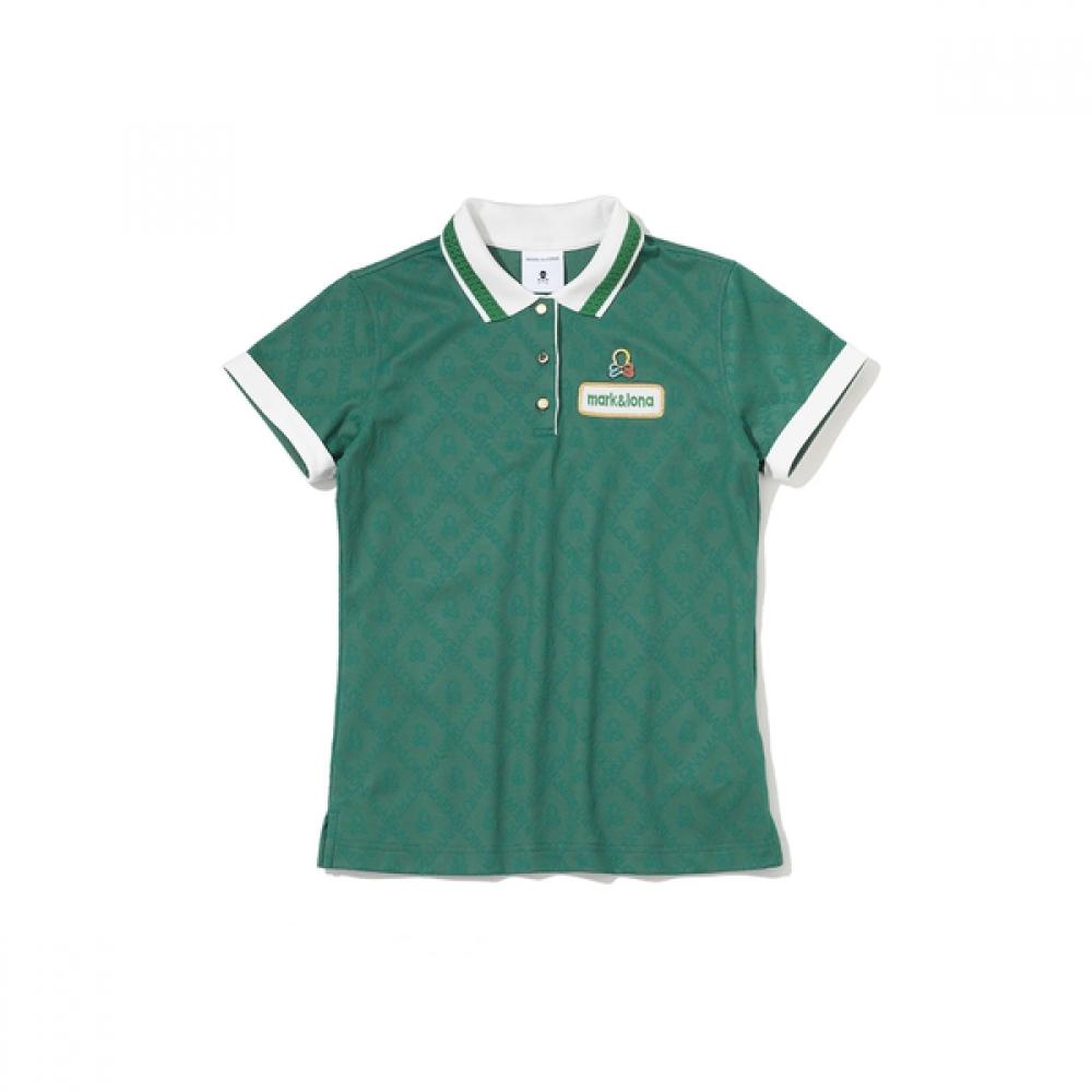 Mark   Lona W Gn Diamond Pattern Jqd Ss Polo  Ls1ix01f 