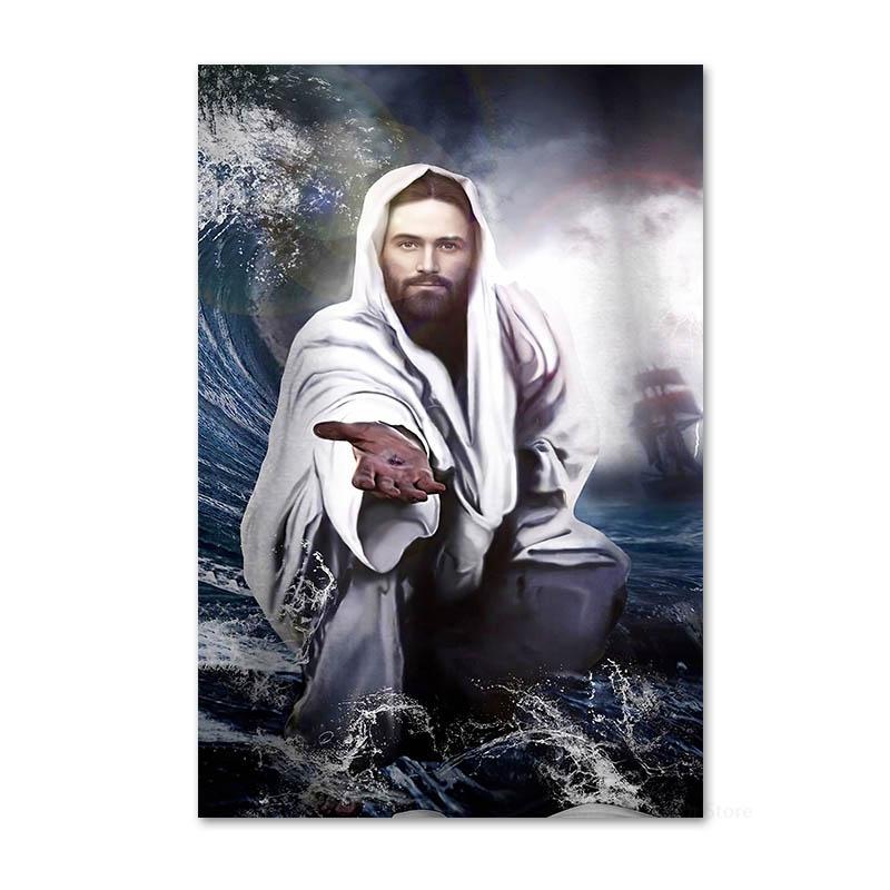 Jesus Series Canvas Posters and Prints Christian Wall Art Picture Painting for Living Room Home Decor Wall Painting Gifts