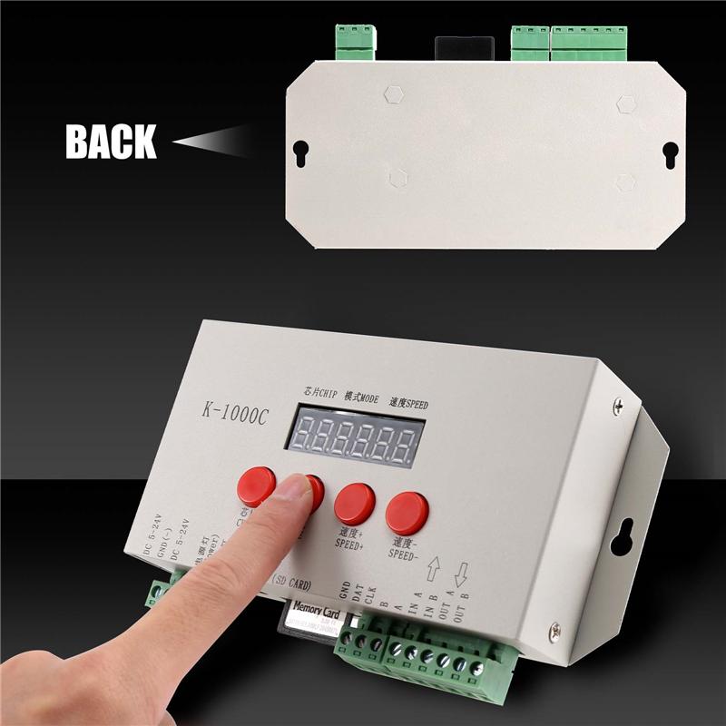 K-1000C Controller K1000C WS2812B WS2811 APA102 T1000S WS2813 LED 2048 Pixel Program Controller DC5-24V-B61B
