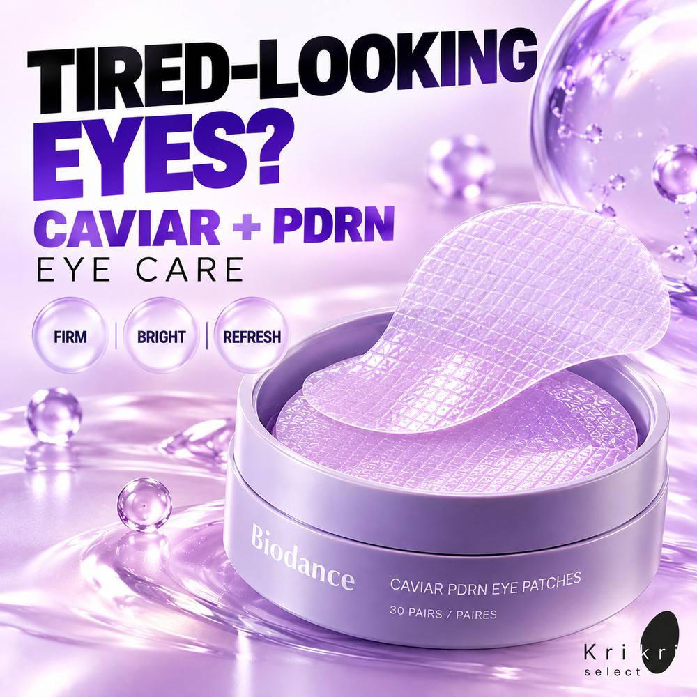 Biodance Caviar PDRN Eye Patches 60pcs Hydrogel Firming Bright Looking and Moisture Care