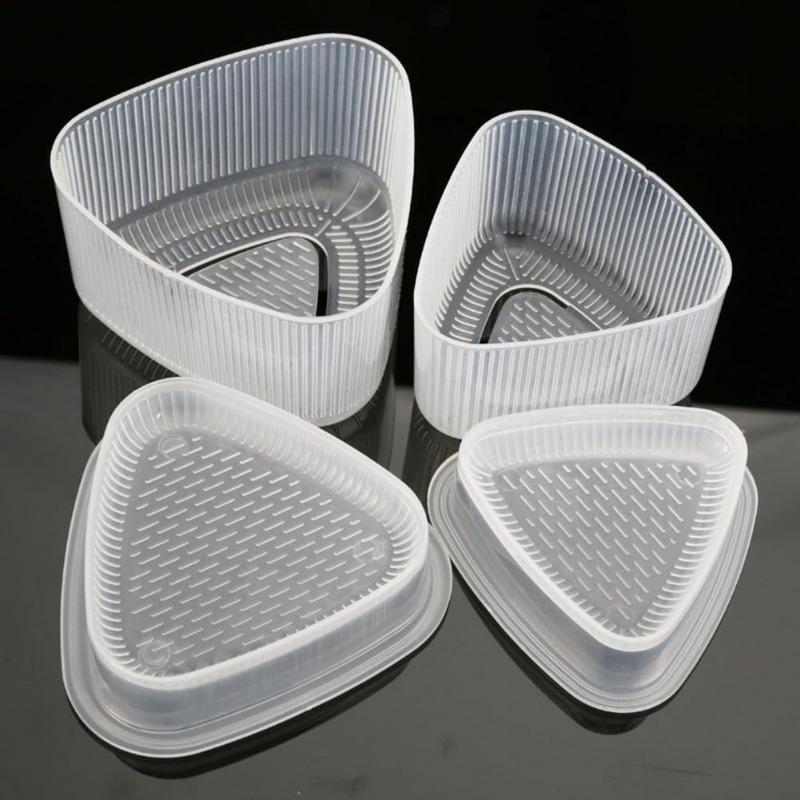 Triangular Onigiri Maker Non-stick Plastic Sushi Mold Box DIY Onigiri Press Kitchen Tool with Lid for Home Restaurant Hotel