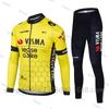 Unisex Long Sleeve Fleece-Lined Cycling Jersey Mountain Road Bikes Wear