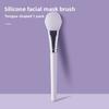 Silikonowy pędzel do masek z długą rączką Miseczka do masek Pędzel do nakładania masek błotnych do oczyszczania twarzy Narzędzie aplikator Salon piękności