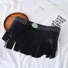 Vintage Tassel Waist Belt - Women's Wide Leather Belt Decorative Waist Chain - Designer Accessory