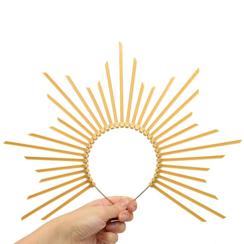 

Lolita Halocrown Mary Halocrown Headband Baroque Tiara Crown Spiked Halocrown Sunburst Greek SunGoddess Headpiece