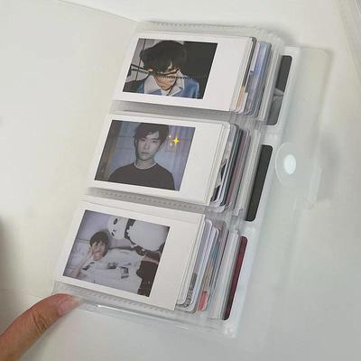 Fotoalbum Mini Album 3 tum Kpop Stjärna Fotokort Förvaring Fotokort Biljett Samlingsbok Transparent Sida Visitkortsalbum