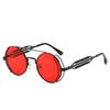 Foreign Trade Round Frame Punk Sunglasses Hollow Double Spring Metal Sunglasses Hollow Legs Sunglasses