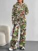 European And American Autumn And Winter Casual Long-Sleeved Suit Women'S Hooded Sweater Trousers Two-Piece Set Retro Elements