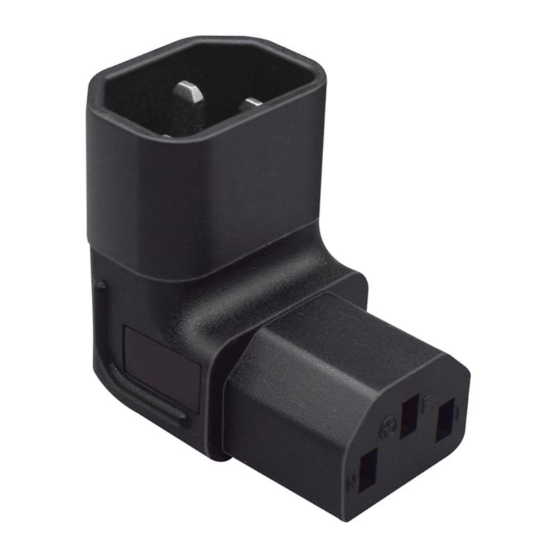 

IEC320 C14 to C13 Up/Down Angle Power Plug C14 3 Pin Male To C15 Female Side Bend Conversion Plug Adapter For PC