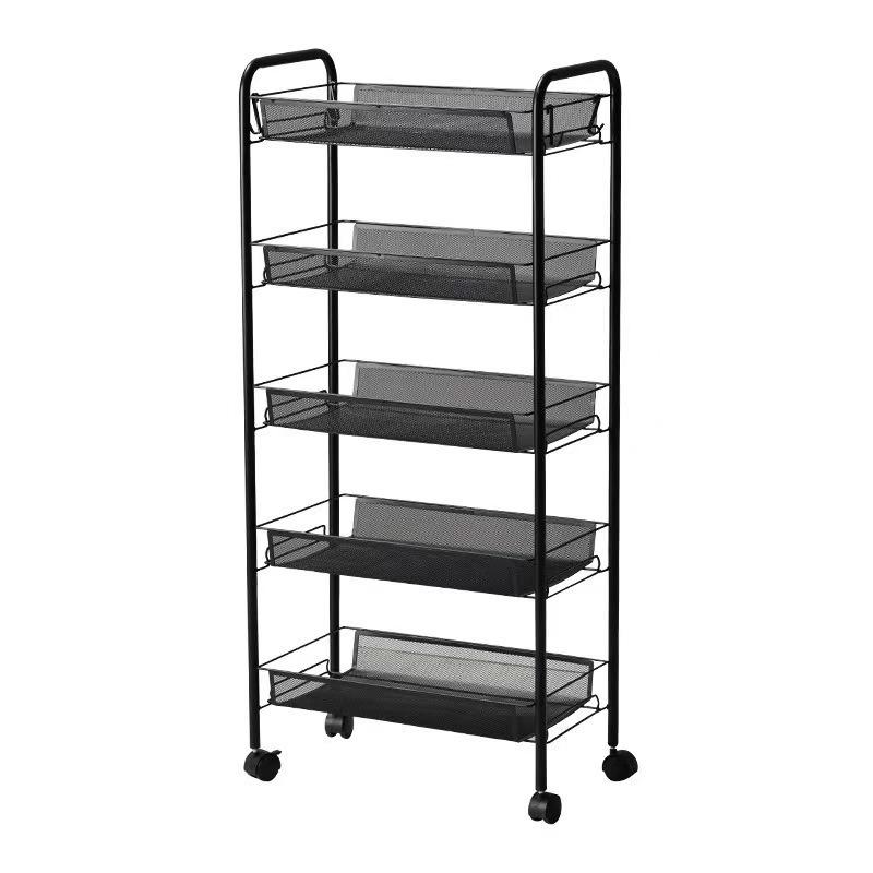 Mehrschichtiges mobiles Lagerregal für Küche, Schlafzimmer und Badezimmer