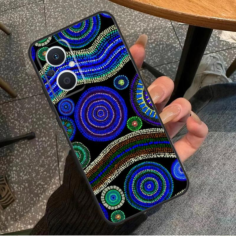 Aboriginal Art Print For OPPO Reno 14 13 12 11 10 Pro 8T 11F 12F 13F 14F 7 8 Lite OPPO Find X8 X6 X5 X9 Pro Case