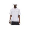 Einfaches Logo Rundhals Strick Kurzarm T-Shirt Herren Oberteile Weiß FN5982-100