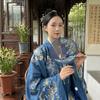 Semi-Transparent Embroidery Round Fan Chinese Style Vintage Hand Fan Dance Fan  Wedding