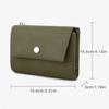 New PU Leather Short Wallet Solid Color Portable Money Bag Multifunctional Coin Purses Women