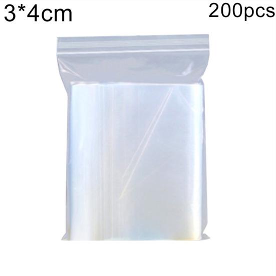 200Pcs Plastic Clear Food Storage Packing Coin Jewelry Reclosable Self Seal Bags