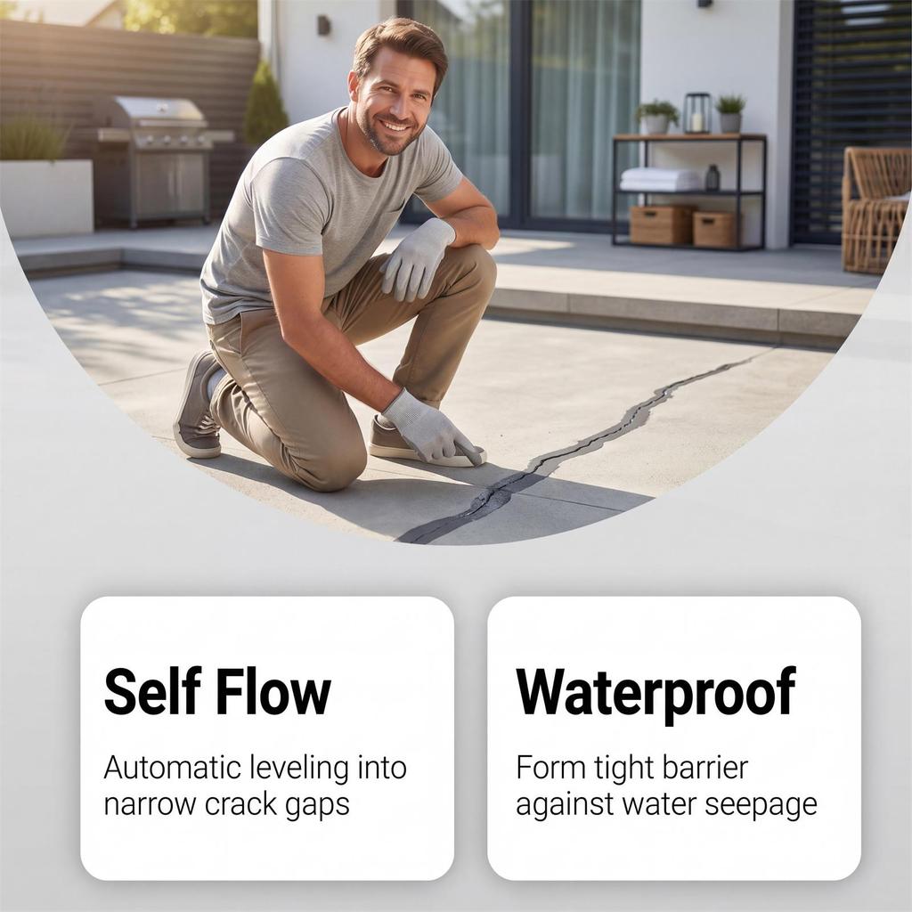 Concrete Crack Filler - Crack Sealant for , Patio, Floor, , Concrete Surfaces,