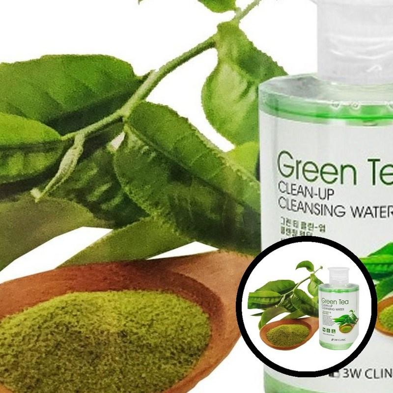 Water Green Tea Cleansing Clean Up 3W Cleansing Green Tea Skincare 500ml