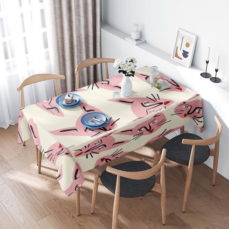 Drapeaux de table, Nappes, Motifs de mode. Convient pour les réunions de famille, les dîners, les cafés, les fêtes de Noël et les goûters cosy. 100x140cm