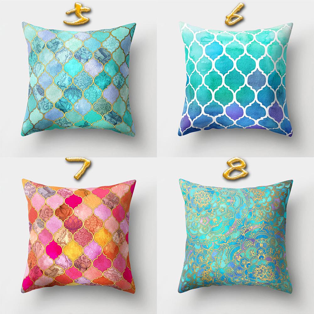 Creative Home Office Pillowcase Geometric Pattern Polyester Pillowcase