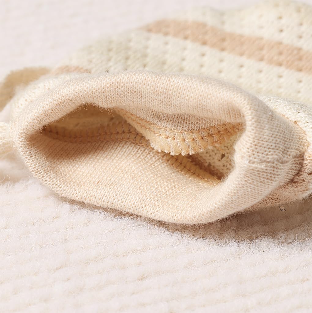 Adjustable Baby Set of for and Organic Easy To Long for Newborns To 12 Months [MOMSMENU] Mittens, 3, Newborns, Summer, Fall, Winter, 100% Cotton,