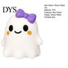 Stress Relieving Toy Halloween Bow Ghost Squeeze Toy, Relief Cartoon Sensory Toys Soft Stretchy Party Favors for Adults Kids
