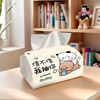 Boîte à mouchoirs Bubu Dudu Cartoon Luxe Léger Animaux Kawaii Panda Bubu et Dudu Boîte à mouchoirs ménagère Boîte de rangement créative pour bureau