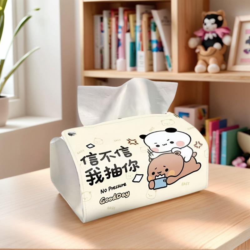 Light Luxury Cartoon Bubu Dudu Tissue Box Kawaii Animals Panda Bubu and Dudu Household Paper Box Creative Desktop Storage Box