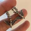 Angel Wing and Flower Hoop Earrings Fashionable Ear Rings Accessory for Parties Easy to Wear Ear Pendants Accessories