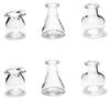 starPG Dollhouse Scenery Series Glass Miniature Vases, 112 Scale, 6-Piece Set, Customizable, Hobby DIY Materials (Set of 3 Transparent Vases)