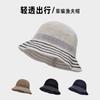 Qingfang New Straw Hat Women Hollow Breathable Straw Bucket Hat Spring and Summer Beach Travel Sun Protection Hat Sun Hat